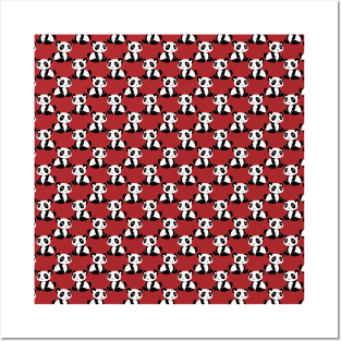 Red Panda Pattern Posters and Art